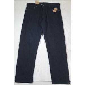 Polo Ralph Lauren The Prospect Straight Jeans Men 42x34 Dark Blue Rope Dyed New